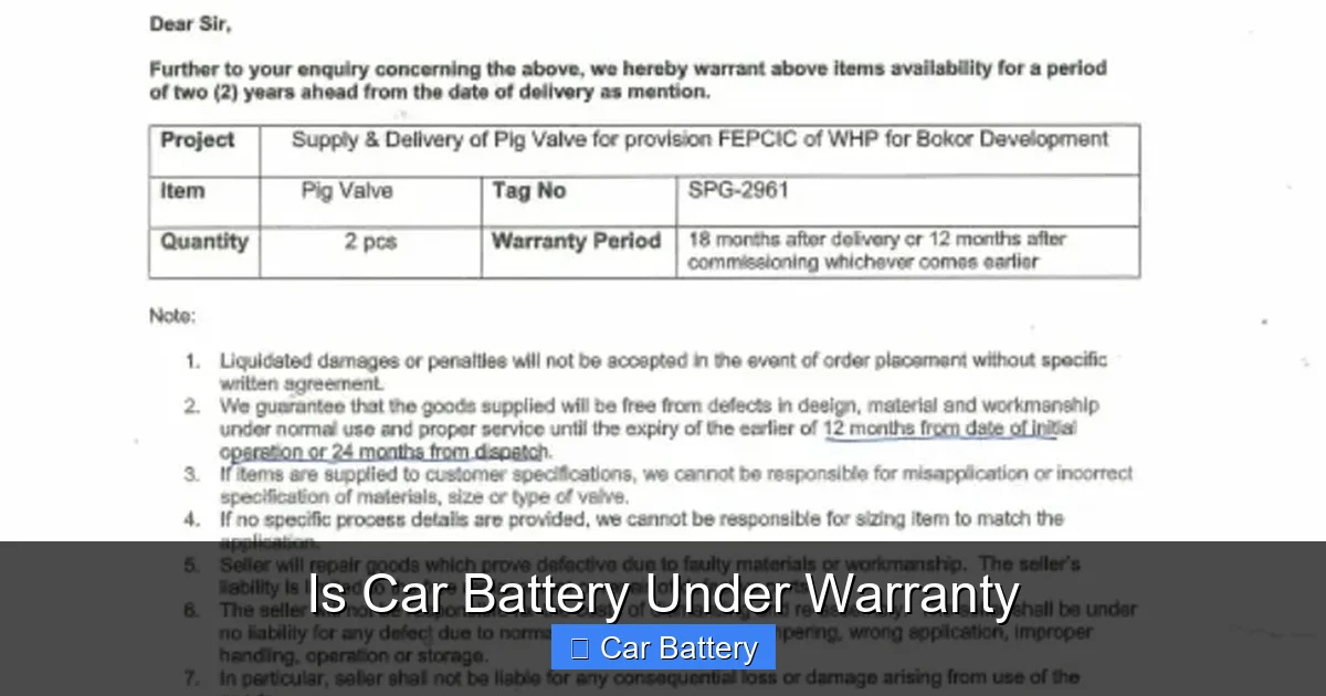 Is Car Battery Under Warranty