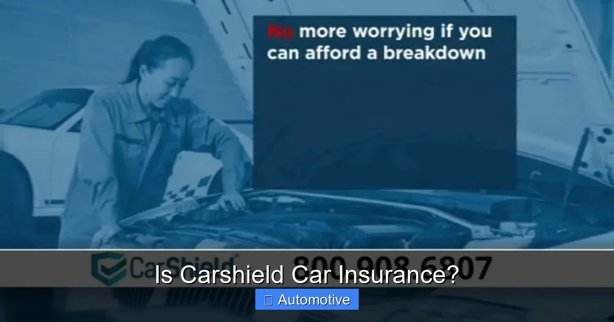Is Carshield Car Insurance?
