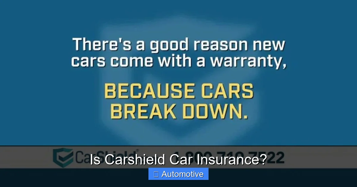Is Carshield Car Insurance?