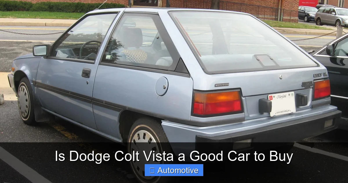 Is Dodge Colt Vista a Good Car to Buy