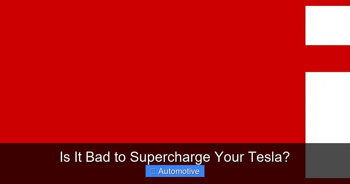 Is It Bad to Supercharge Your Tesla?