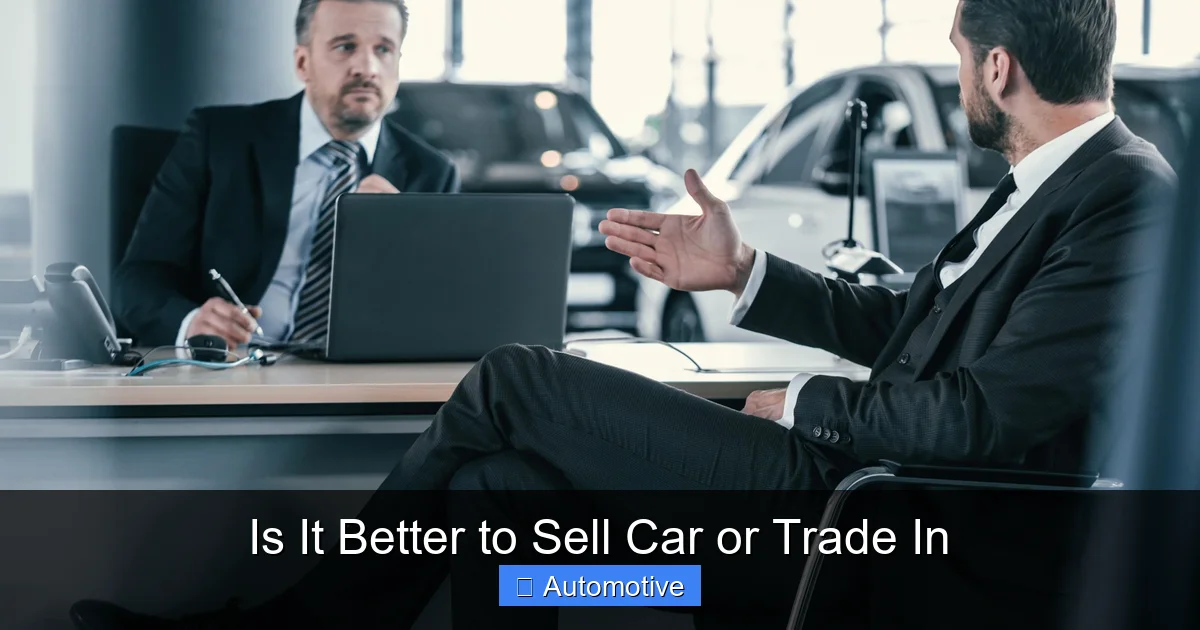 Is It Better to Sell Car or Trade In