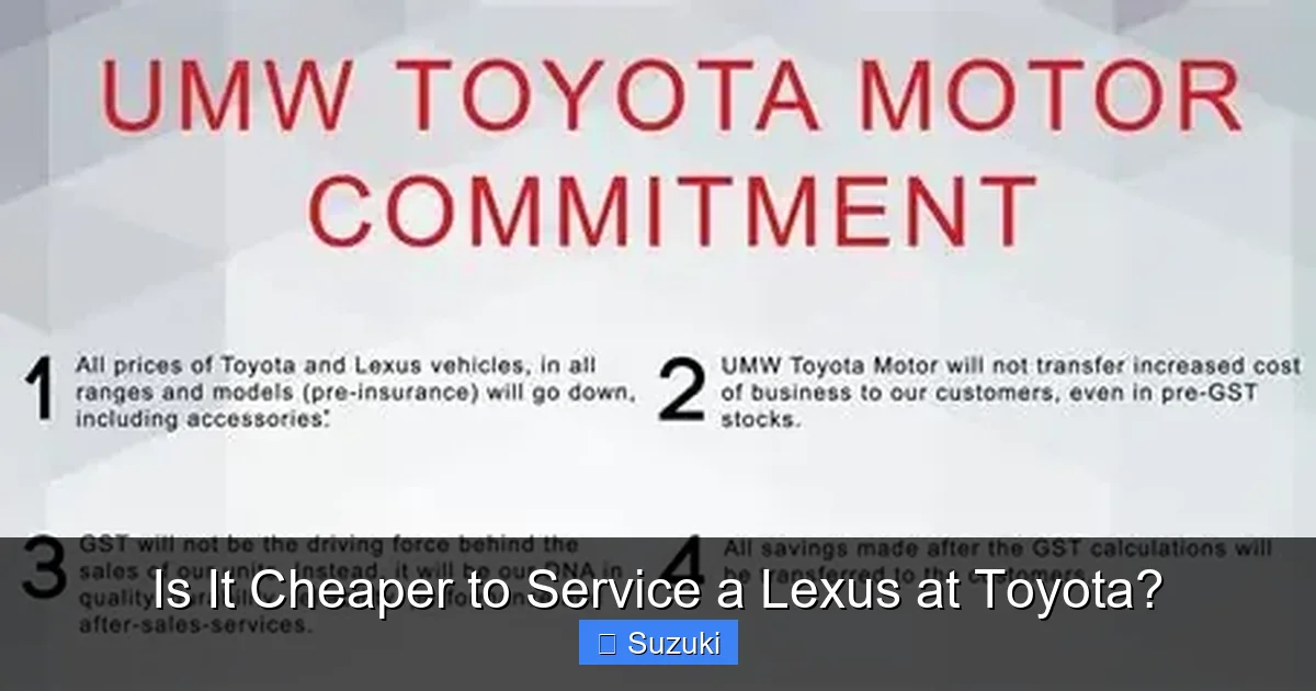 Is It Cheaper to Service a Lexus at Toyota?
