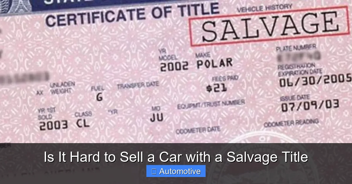 Is It Hard to Sell a Car with a Salvage Title