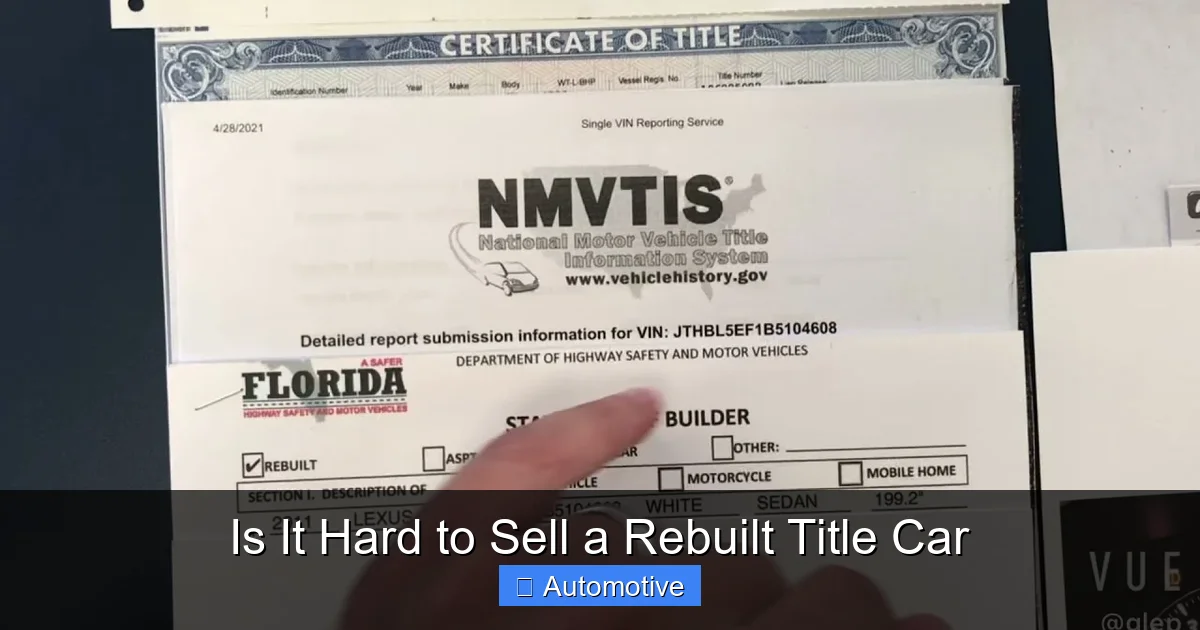 Is It Hard to Sell a Rebuilt Title Car