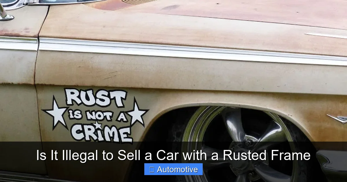 Is It Illegal to Sell a Car with a Rusted Frame