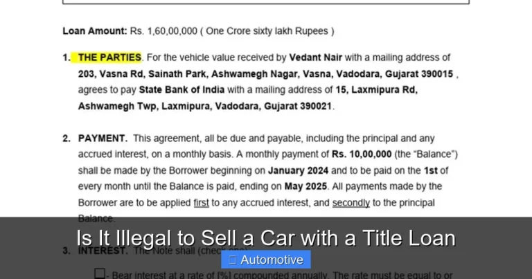 Is It Illegal to Sell a Car with a Title Loan