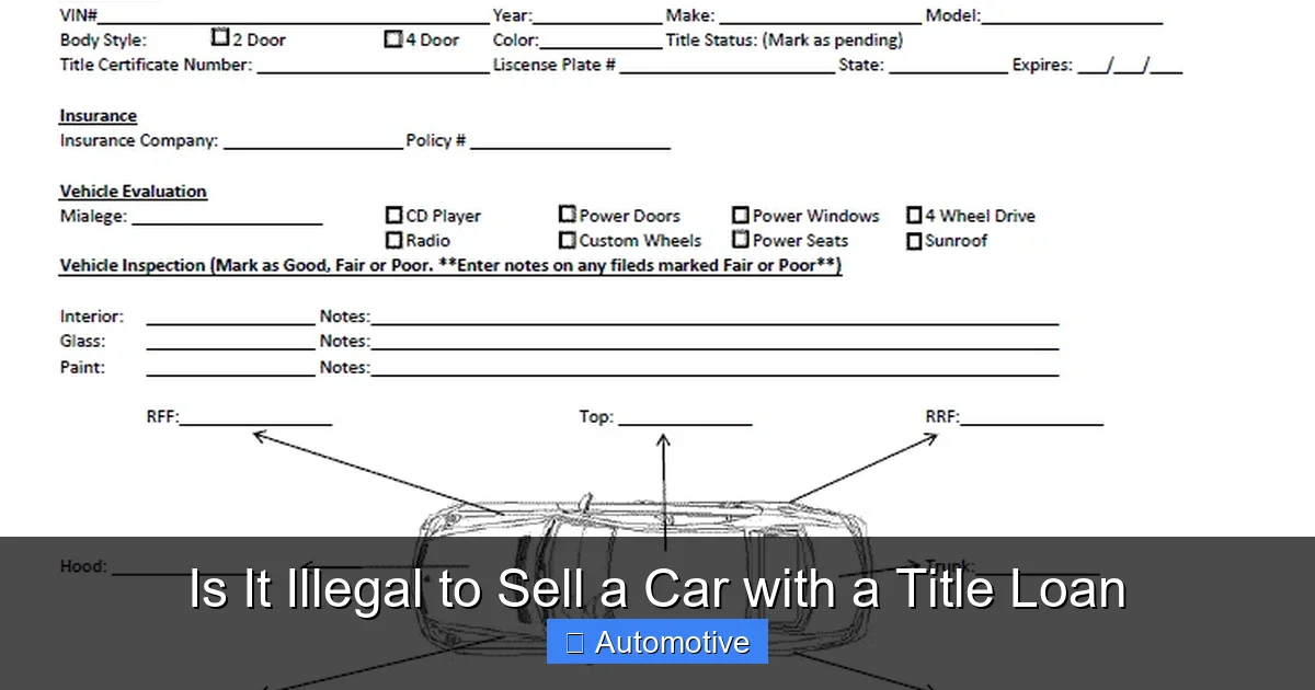 Is It Illegal to Sell a Car with a Title Loan