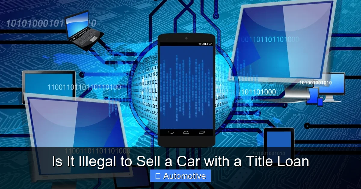Is It Illegal to Sell a Car with a Title Loan