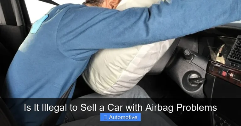Is It Illegal to Sell a Car with Airbag Problems