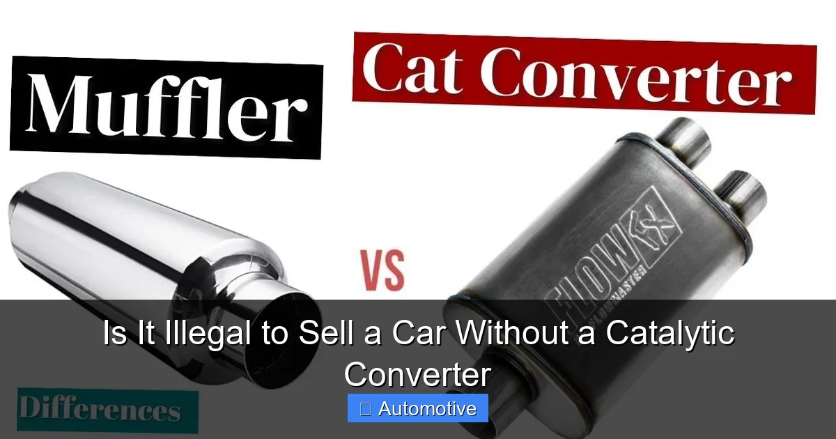 Is It Illegal to Sell a Car Without a Catalytic Converter