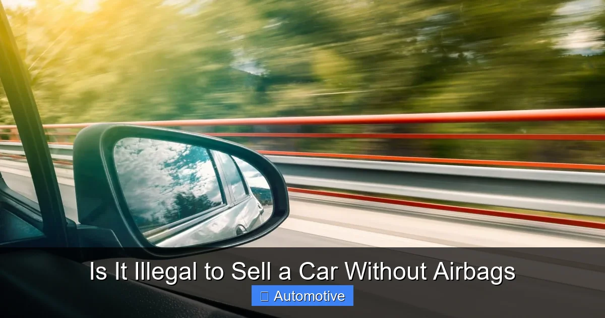 Is It Illegal to Sell a Car Without Airbags
