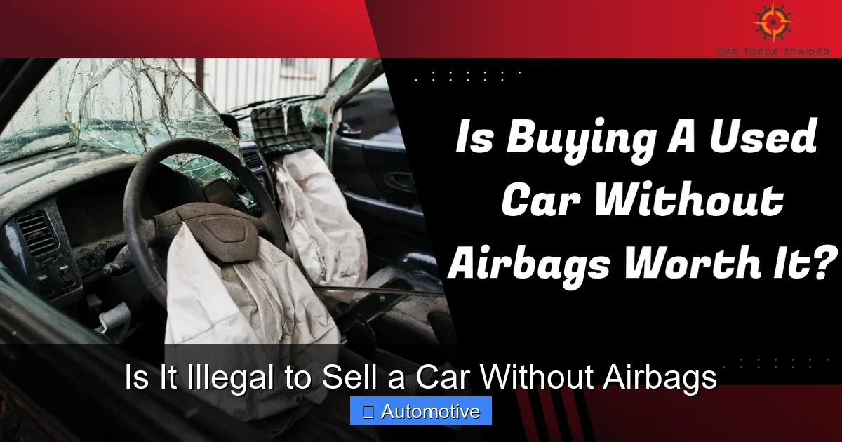 Is It Illegal to Sell a Car Without Airbags