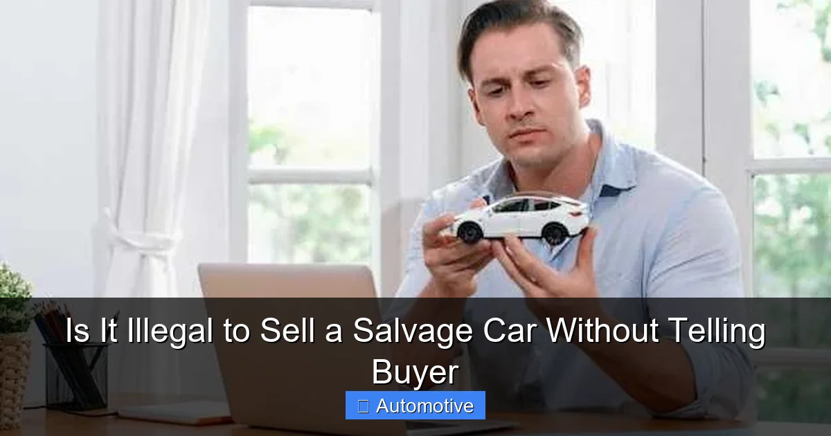Is It Illegal to Sell a Salvage Car Without Telling Buyer