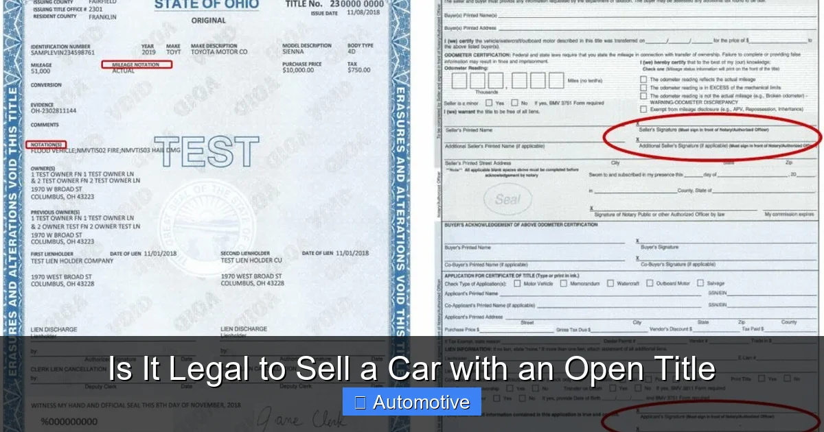 Is It Legal to Sell a Car with an Open Title