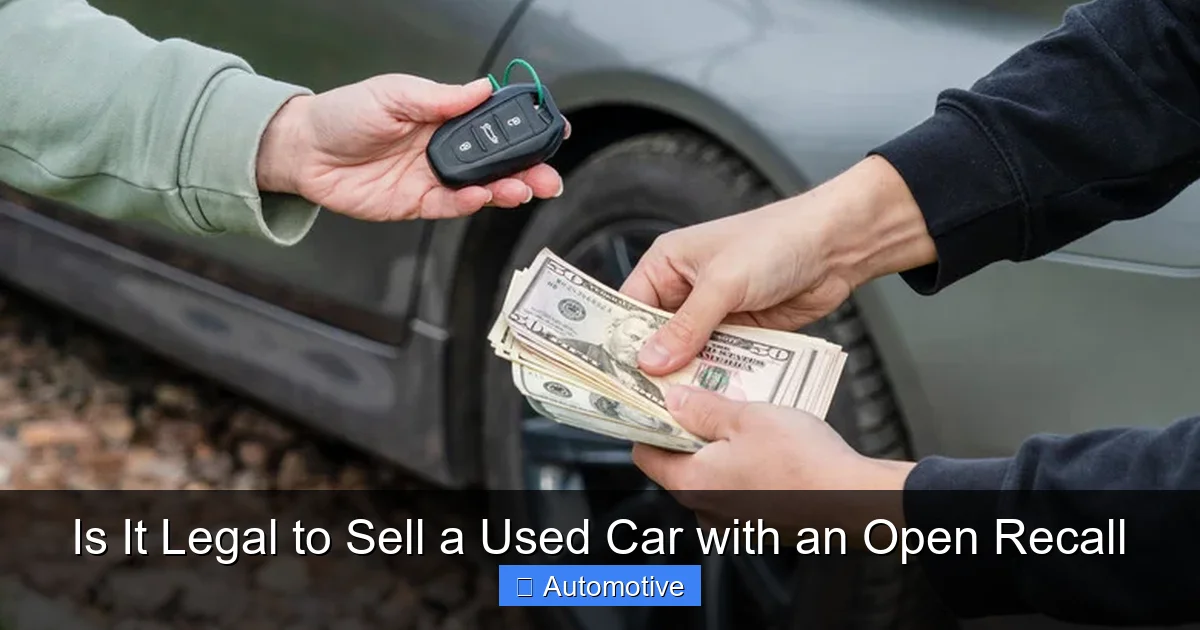 Is It Legal to Sell a Used Car with an Open Recall
