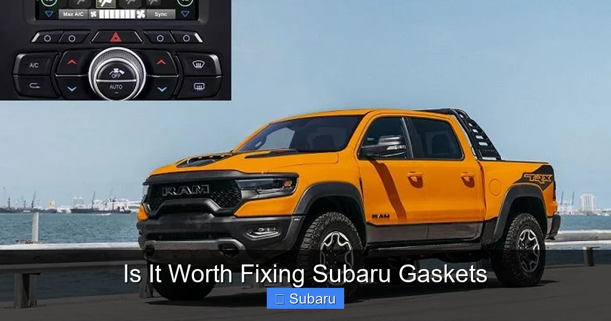 Is It Worth Fixing Subaru Gaskets