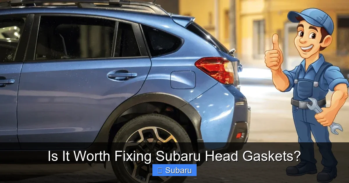 Is It Worth Fixing Subaru Head Gaskets?