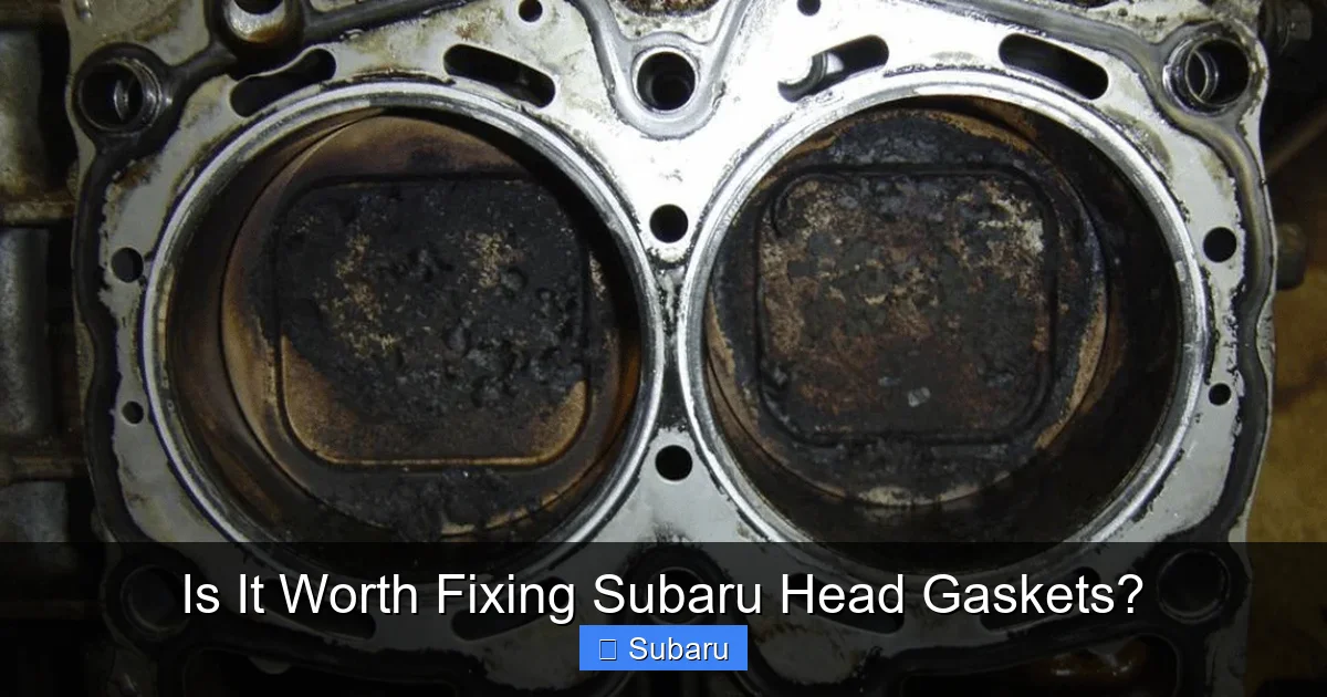 Is It Worth Fixing Subaru Head Gaskets?