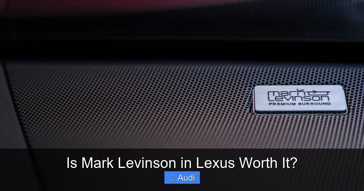 Is Mark Levinson in Lexus Worth It?