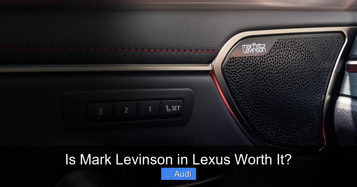 Is Mark Levinson in Lexus Worth It?