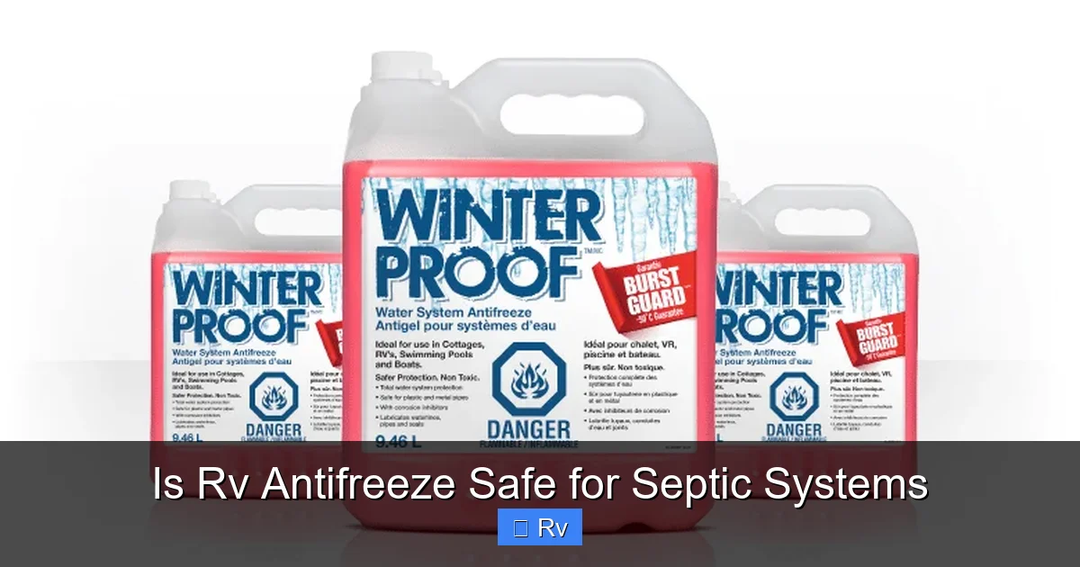 Is Rv Antifreeze Safe for Septic Systems