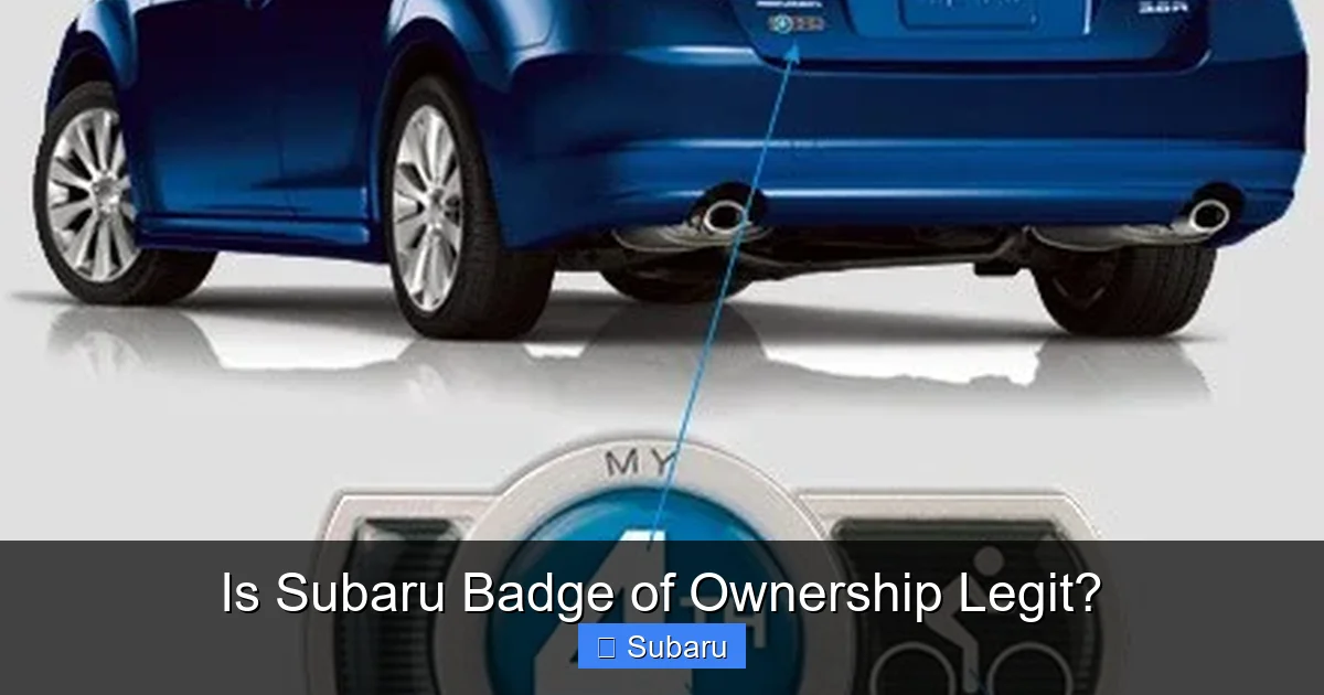 Is Subaru Badge of Ownership Legit?
