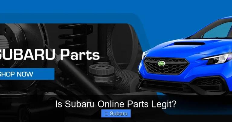 Is Subaru Online Parts Legit?