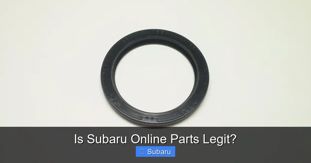 Is Subaru Online Parts Legit?