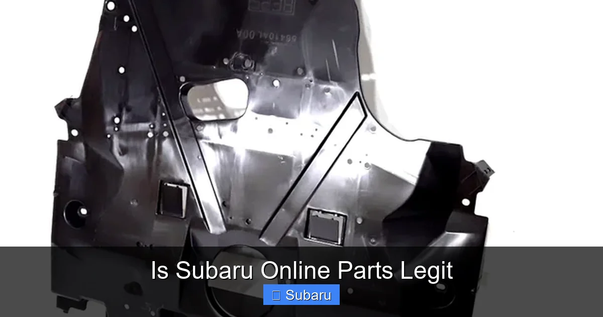 Is Subaru Online Parts Legit