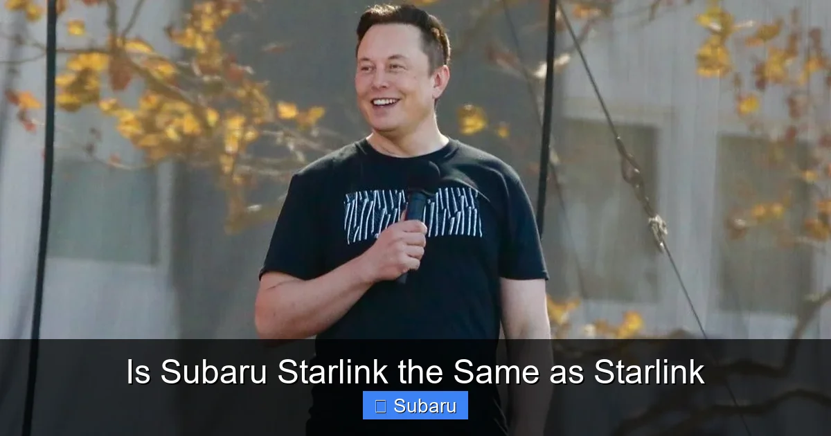 Is Subaru Starlink the Same as Starlink