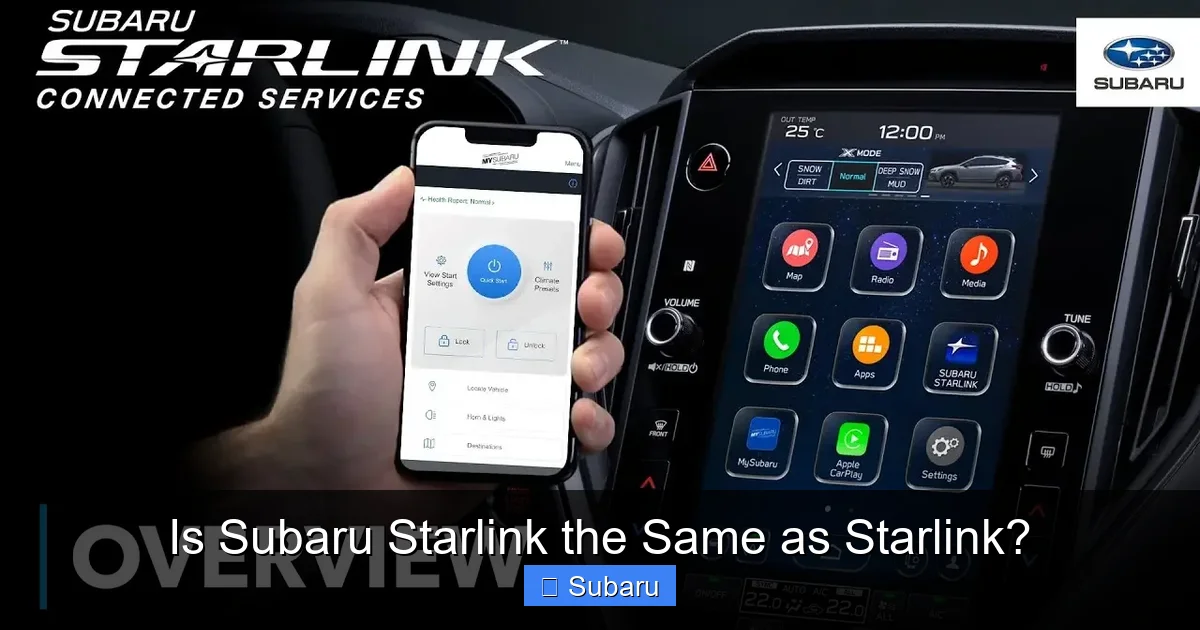 Is Subaru Starlink the Same as Starlink?