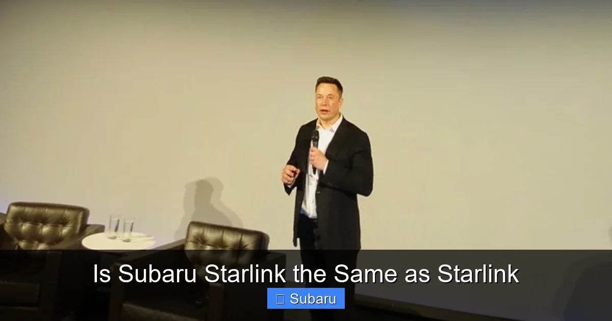 Is Subaru Starlink the Same as Starlink