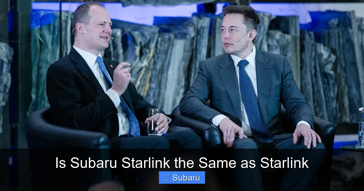Is Subaru Starlink the Same as Starlink