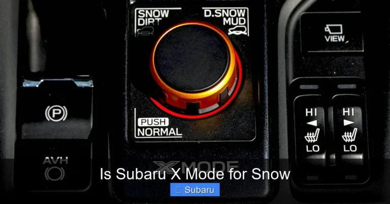 Is Subaru X Mode for Snow