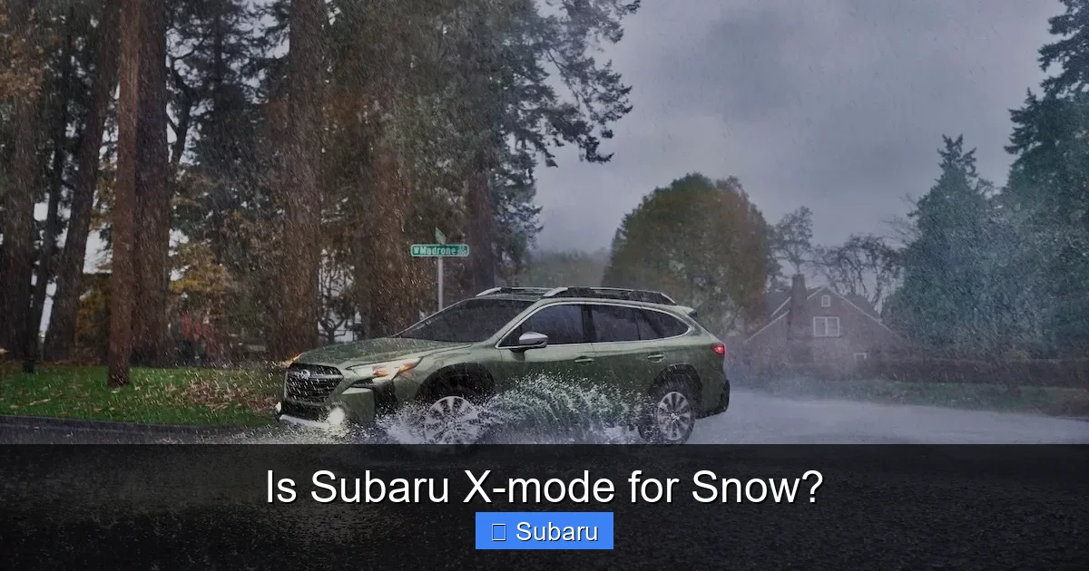 Is Subaru X-mode for Snow?