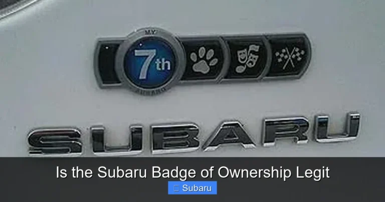 Is the Subaru Badge of Ownership Legit