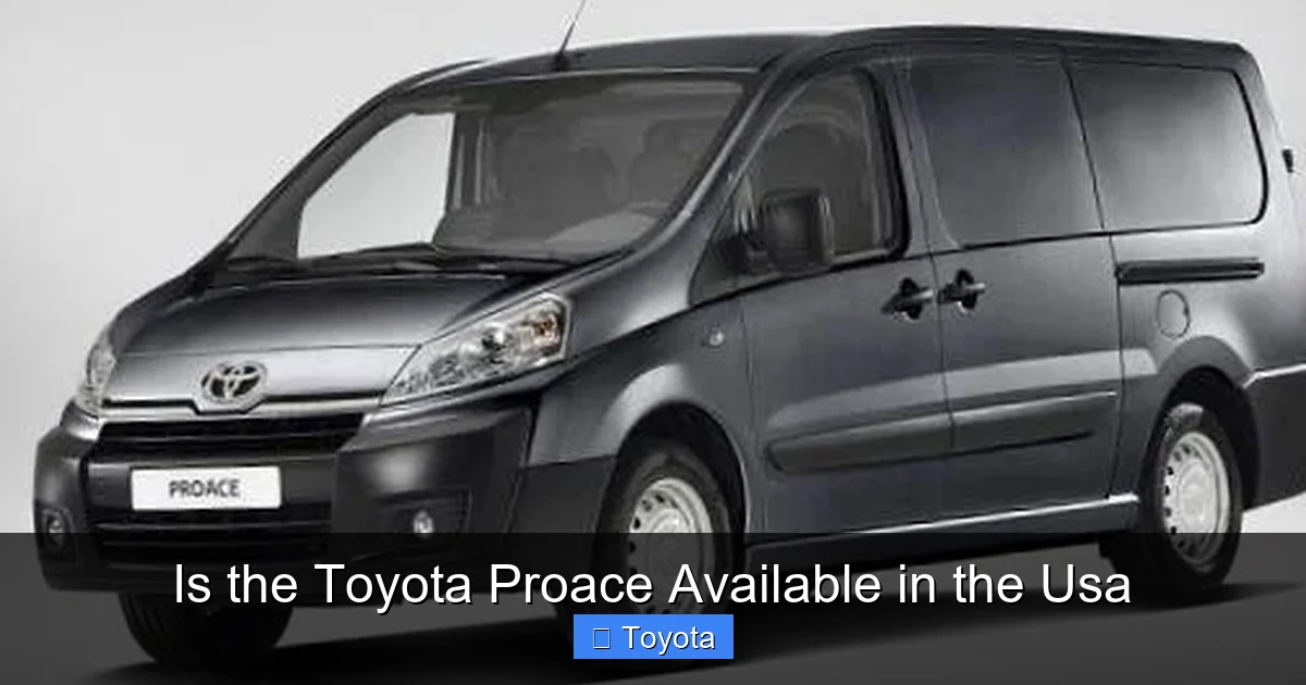 Is the Toyota Proace Available in the Usa