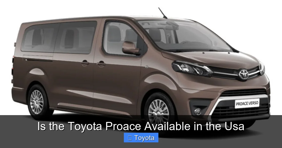 Is the Toyota Proace Available in the Usa