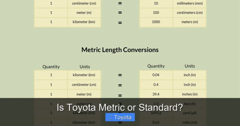 Is Toyota Metric or Standard?