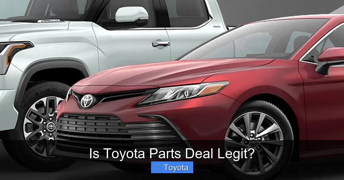 Is Toyota Parts Deal Legit?
