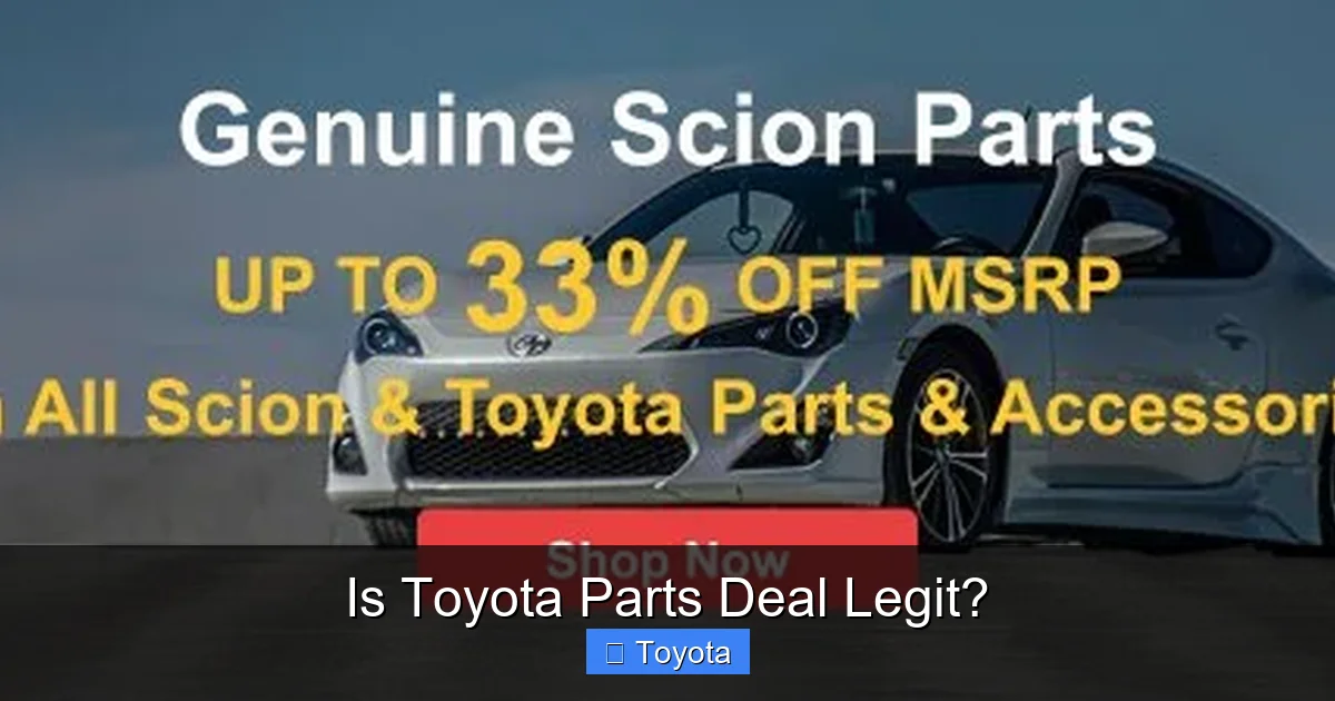 Is Toyota Parts Deal Legit?