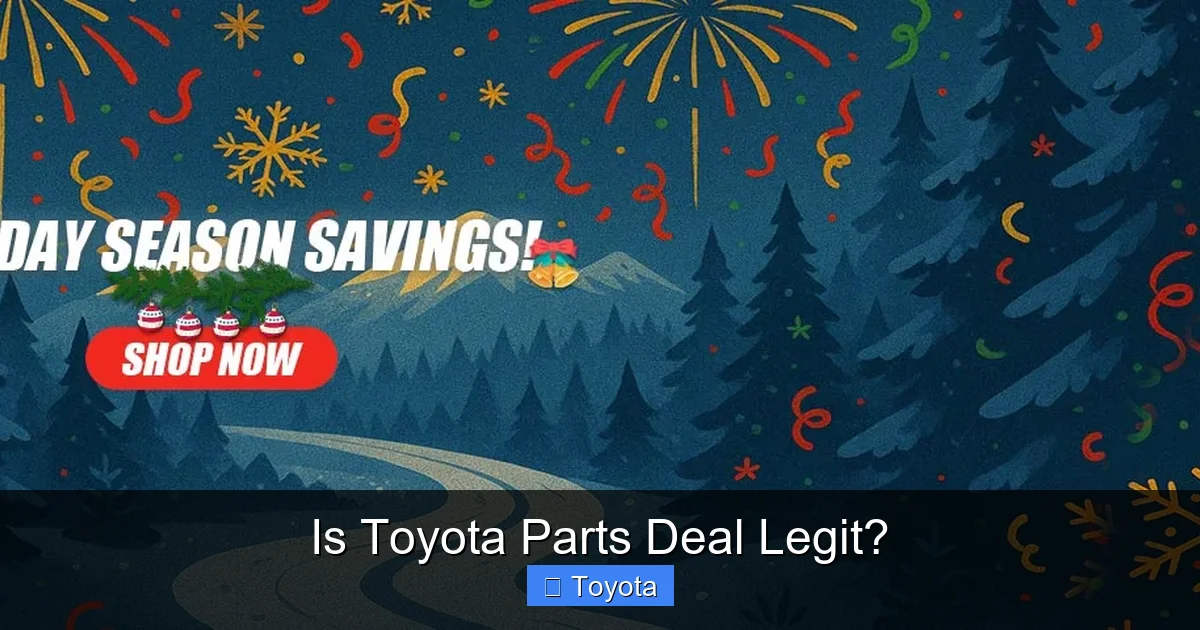 Is Toyota Parts Deal Legit?