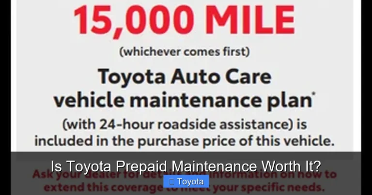 Is Toyota Prepaid Maintenance Worth It?