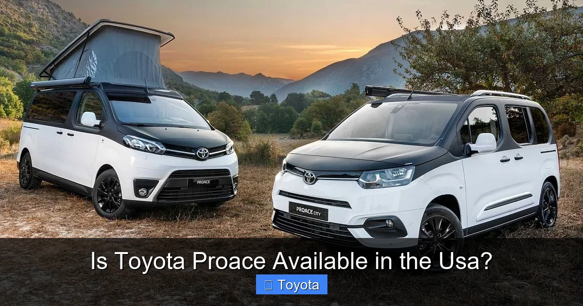 Is Toyota Proace Available in the Usa?