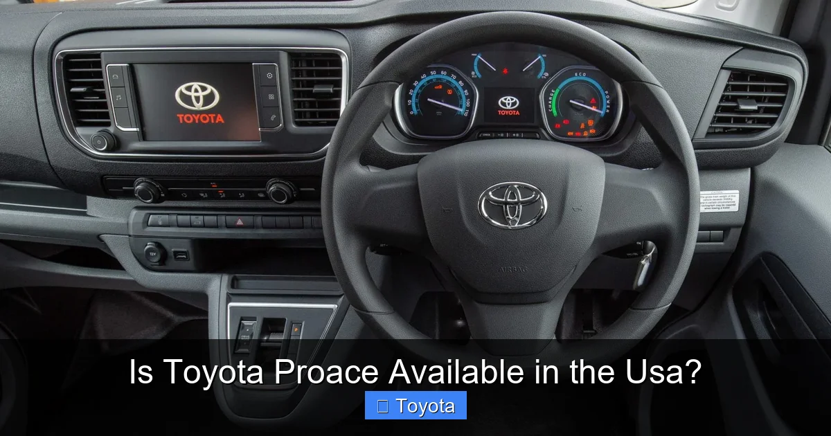 Is Toyota Proace Available in the Usa?