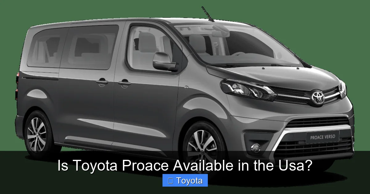 Is Toyota Proace Available in the Usa?