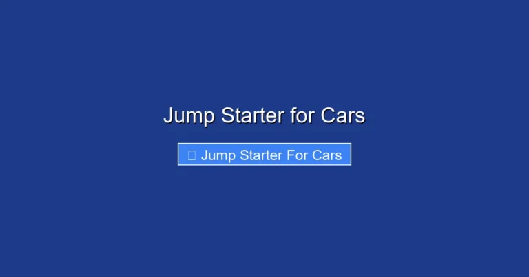 Jump Starter for Cars