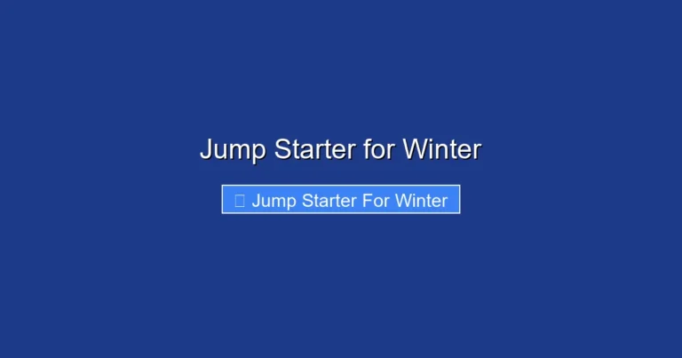 Jump Starter for Winter
