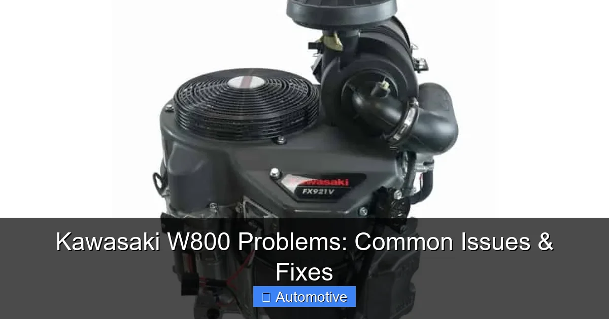 Kawasaki W800 Problems: Common Issues & Fixes